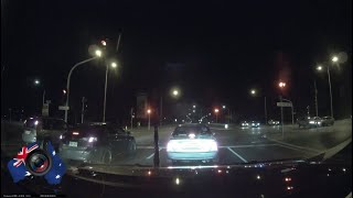 Aussiecams - Redlight runner almost flips after colliding with green light traffic SA