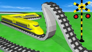 Crazy Bullet Train | Railroad Crossing Animation