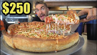 "EVERYONE FAILS" THE IMPOSSIBLE DEEP DISH PIZZA CHALLENGE | $250 VIRAL CHIGACO DEEP DISH PIZZA