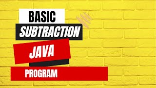Subtraction of two numbers in java