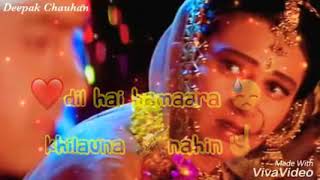 Whatsapp Hindi status Video   Sad  Old song   Tere ishq me Nachenge  Raja Hindustani