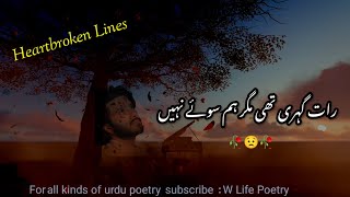 Painful Poetry Status|Heartbroken status Shairy, Sad Urdu Poetry|Urdu-Hindi Shairy|Poetry|