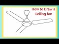 How to draw a Ceiling fan step by step || Made by Monika ||