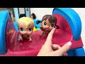 new baby alive crib life dolls swimming in the pool 🏊‍♀️ rosie has a accident 😱