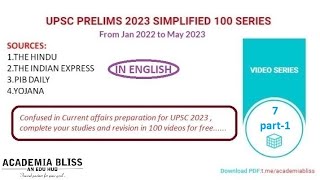 UPSC 2023 PRELIMS SIMPLIFIED 100 SERIES NO 7-part1