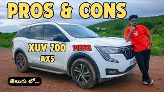 Mahindra XUV700 AX5 Diesel Pros & Cons In Telugu @mahindraracing