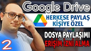 GOOGLE DRIVE DOSYA PAYLASIMI | HERKESLE DOSYA PAYLASMA | ERISIM IZNI | KISIYE OZEL PAYLASIM | 2022