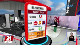 Oil price hike (March 7, 2023): P1.50/L diesel | P0.40/L gasoline | P1.25/L kerosene | 24 Oras