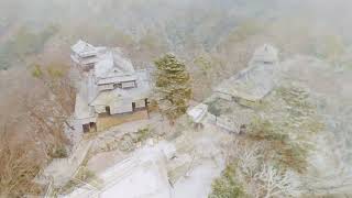 備中松山城の雪化粧 (2025年2月8日) #岡山県高梁市 #ドローン撮影 #現存天守12城  #日本最強の城スペシャル #雪化粧 #天空の城