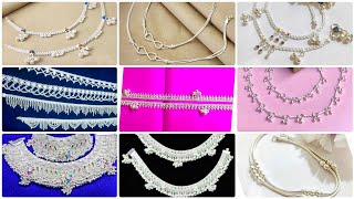 Simple Silver Payal Designs | Daily Use silver payal design | Daily use anklets designs 2024 ||