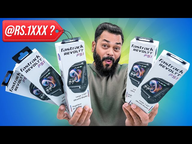 Fastrack Revoltt FS1 Smartwatch Unboxing & First Impressions⚡BT Calling, Fast Charging @Rs.1695*