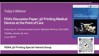 FDA’s Discussion Paper: 3D Printing Medical Devices at the Point of Care