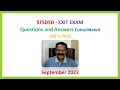 STSDSD - EXIT EXAM - Questions and Answers - CONSOLIDATED