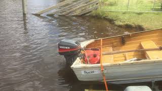 Lot 128   STACER 3 7 RIVERRA ALLOY CRAFT FISHING BOAT  WITH MARINER 15HP OUTBOARD ENGINE