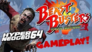 BEAST BUSTERS: SECOND NIGHTMARE - HYPER NEO GEO 64 - ARCADE GAMEPLAY - SNK