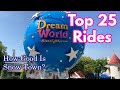 Top 25 Rides @ Dream World | Which Coaster Is #1? | How Good Is Snow Town?