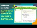 Cara Download & Install kamus bahasa Inggris - Cambridge Advanced Learner's Dictionary - 2022