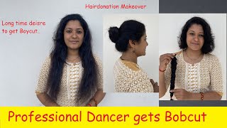 Professional dancer gets BOBCUT | Hairdonation | Graduated bob | Napeshave