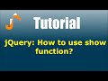 jQuery: How to use show function?
