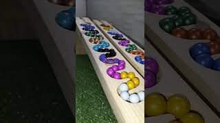 Marble Run Asmr ☆ Satisfying Haba wave slope wooden track, colorful balls, Dump Truck