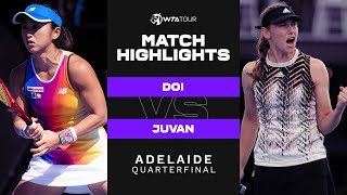 Misaki Doi vs. Kaja Juvan | 2022 Adelaide 500 Quarterfinal | WTA Match Highlights