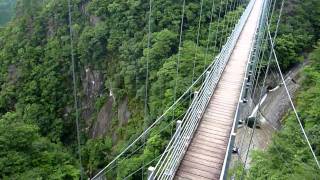 恐怖の吊り橋！白龍王橋（164m）熊本県水上村