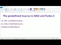 Predefined Macros in C (42)