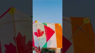 INDIAN KITE VS CANADA KITE 🇨🇦 🇮🇳 #shorts #pkcrazyexperiments