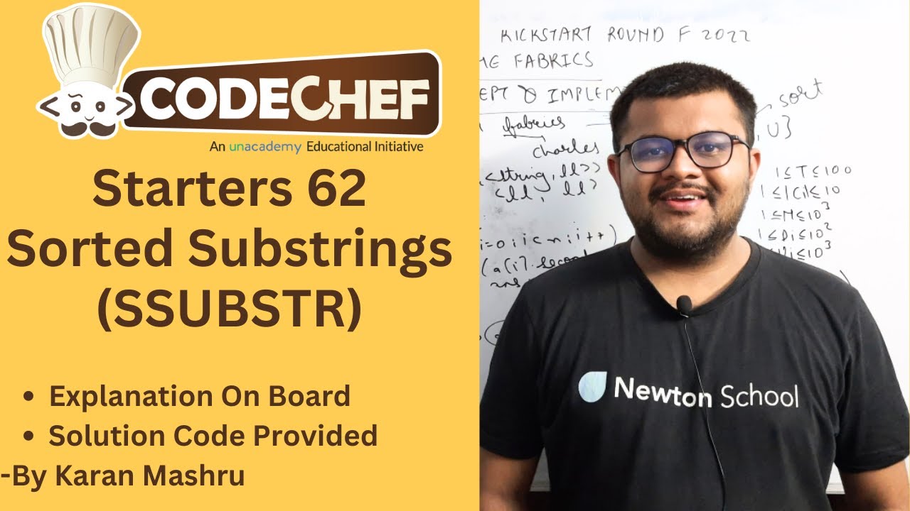 Codechef Starters 62 Sorted Substrings Ssubstr Solution