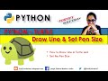 How to Draw a Line using python turtle | Turtle Python drawing | Turtle Python graphics