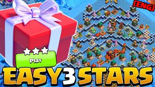 CLASHMAS CHALLENGE #1 - EASY 3 STARS vs Red Present Challenge in Clash of Clans