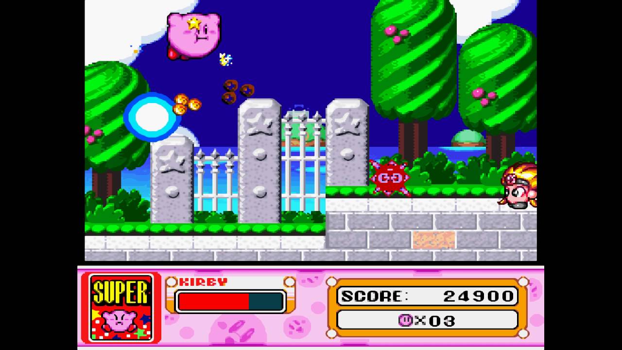 Kirby Super Star SNES Gameplay 1080p - Stage 1 To 3 Longplay - YouTube