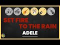 Adele - Set Fire To The Rain (Acoustic Karaoke / Guitar, other Inst (no Melody) / lyrics, chords)