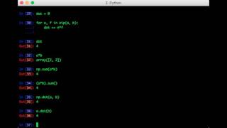 The Numpy Stack in Python - Lecture 4: Dot Product 1