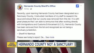 Sheriff Al Nienhuis clarifies that Hernando County is not a sanctuary county
