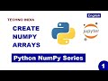 01 - How to create NumPy arrays from Python list | NumPy | np.array() | English