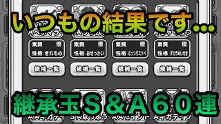 ドラクエウォーク42【S\u0026Aランク継承玉60連！どうやら平常運転に戻ったようです】#継承玉