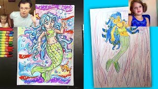Рисуем РУСАЛКУ с Зоей