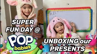 Pop Babies Taping with Ate Mela + Unboxing Our Presents | Mela and Stela VLOG