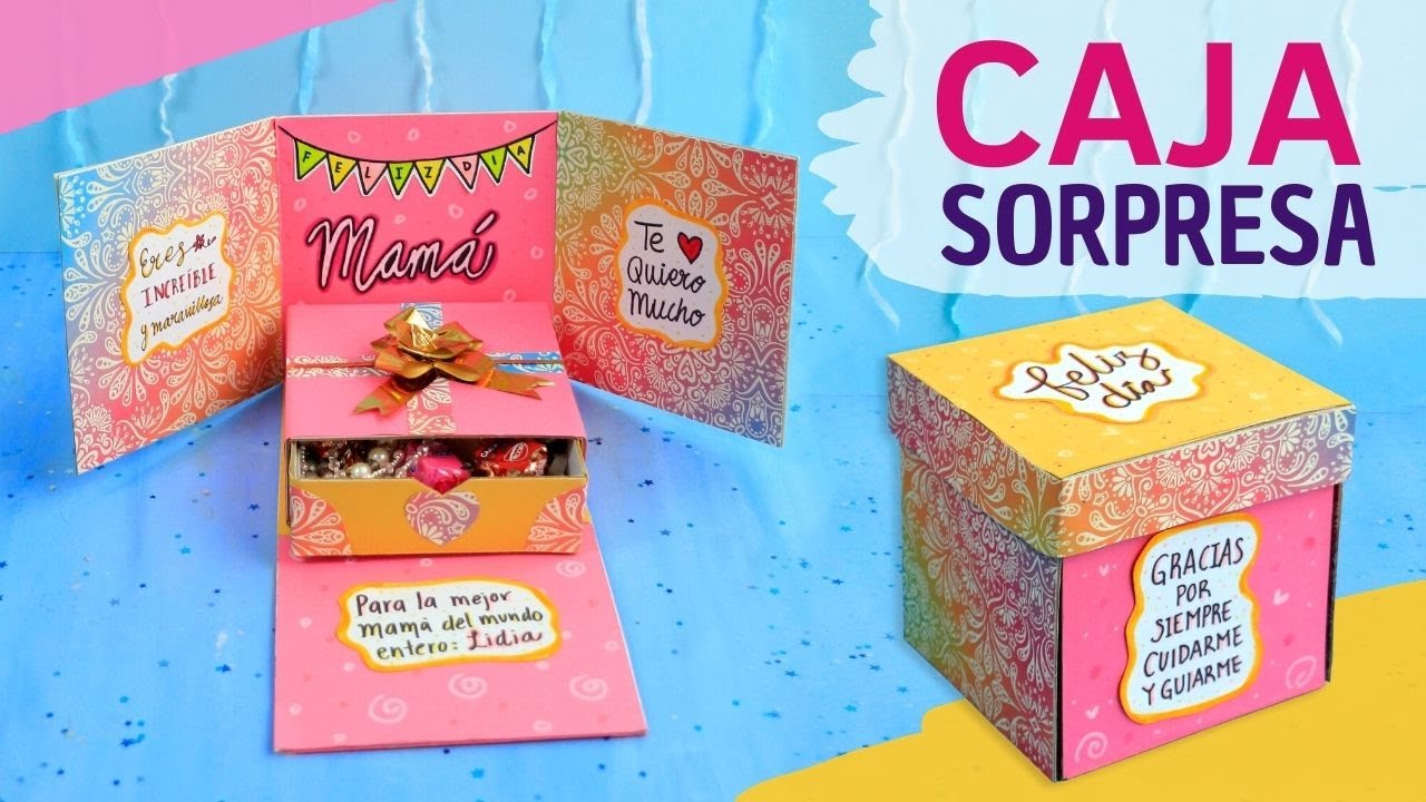 ⭐𝗚𝗜𝗙𝗧 𝗕𝗢𝗫 🌷 Caja Sorpresa De Regalo Con Cajón 👩‍🦰 Manualidades Para ...