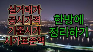 실거래가,공시가격, 기준시가, 시가표준액 한방에 용어정리하기!