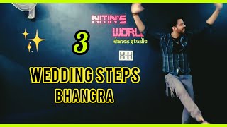 3 Simple Wedding Steps (Bhangra) 😍🕺easy tutorial ❣️✨ #nitinsworld #nitinbassi #tutorial #learn 💯