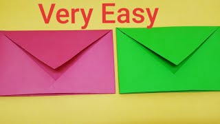 How to make paper Envelope -No glue or tape, very easy DIY