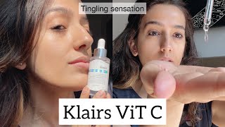 How To Use VIT C serum | Klairs Vit c serum REVIEW | Tingling Sensation on face