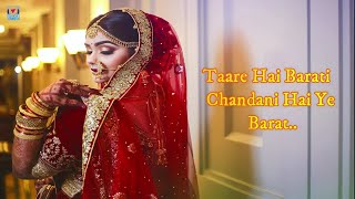 Tare Hai Barati Chandni Hai Barat - Lyrics | Kumar Sanu | Virasat 1997 Songs | Diya Aur Bati Hum