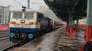 BGKT 40145 WDP-4D powering 14708 Dadar - Lalgarh Ranakpur Express skipping Virar.