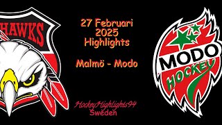 MALMÖ VS MODO | 27 FEBRUARI 2025 | SHL | HIGHLIGHTS