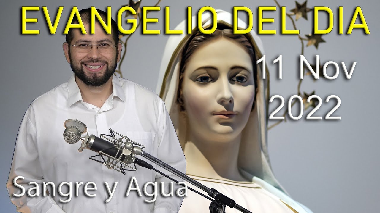 Evangelio Del Dia Hoy - Viernes 11 Noviembre 2022- Sangre Y Agua - YouTube