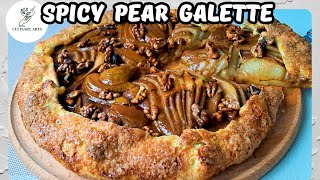 Pear Galette with Flavored Caramel and Walnuts | Incredibly Delicious Sweet Pie