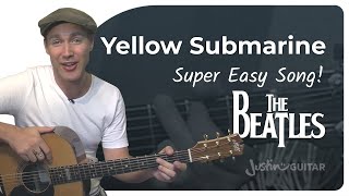 How to play Yellow Submarine by The Beatles on guitar